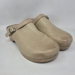 Dansko Shoes EU41 US10.5 Tan Leather Berry Slip On Mule Clogs Comfort Block Heel